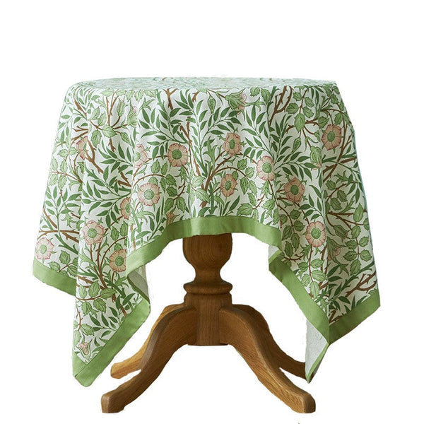 Large Rectangle Tablecloth for Dining Room Table, Square Tablecloth for Round Table, Farmhouse Table Cloth, Flower Pattern Tablecloth-ArtWorkCrafts.com