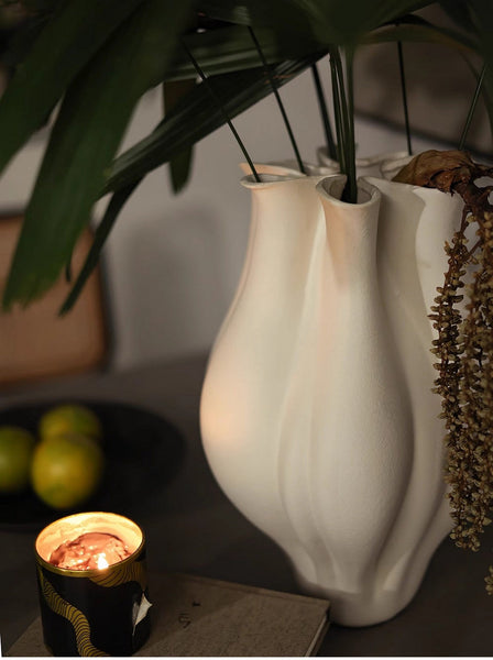 Unique Handmade Modern Flower Vase, Large Porcelain Vases for Modern Home Decor, Centerpiece Ceramic Bouquet Vases, Contemporary Vases on Dining Table-ArtWorkCrafts.com