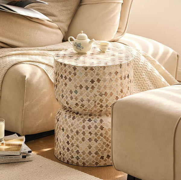 Modern Side Table, Contemporary Bedside Table, Bedside Small Side Table, Elegant Small End Table, Creative Coffee Table, Contemporary Side Table, Portable Casual Side Table, Shell Small Sofa Side Table-ArtWorkCrafts.com