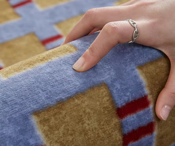 Mid Century Modern Rugs for Living Room, Vintage Area Rugs for Bedroom, Large Contemporary Area Rugs for Dining Room-ArtWorkCrafts.com