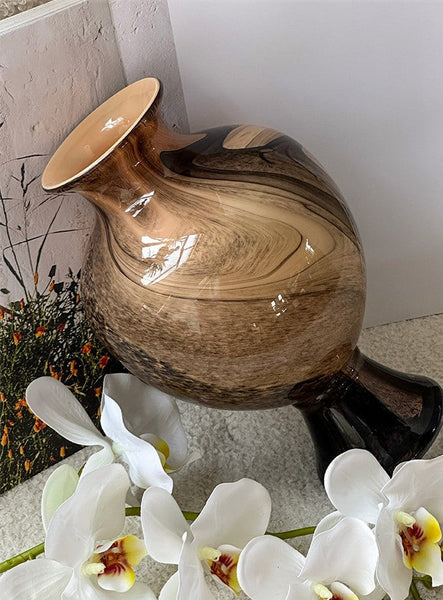 Modern Vases for Flowers, Unique Handmade Glass Bud Vases, Vintage Glass Flower Vases, Flower Vases on Table-ArtWorkCrafts.com