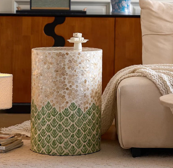 Small End Table, Portable Casual Side Table, Shell Small Sofa Side Table, Modern Side Table, Contemporary Bedside Table, Bedside Small Side Table, Creative Coffee Table, Contemporary Side Table-ArtWorkCrafts.com