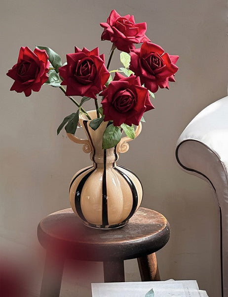 Creative Modern Vases for Living Room, Flower Vases on Table, Modern Glass Flower Vases, Glass Flower Vases, Handmade Glass Bud Vases-ArtWorkCrafts.com