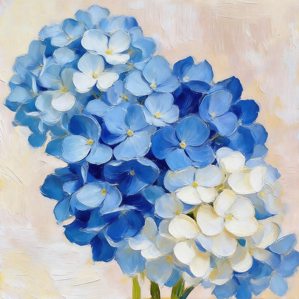 Hydrangeas in Full Bloom, Still Life Painting, Small Canvas Wall Art, Hand Painted Canvas Art, Original Flower Paintings, Buy Small Paintings Online-ArtWorkCrafts.com