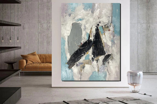 Living Room Wall Painting, Contemporary Wall Painting, Modern Artwork, Large Canvas Painting, Acrylic Painting for Dining Room-ArtWorkCrafts.com