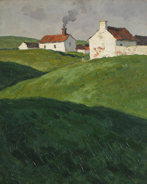 Scenery of the French Countryside, Impasto Paintings, Small Landscape Paintings, Original Small Paintings on Canvas, Simple Oil Paintings, Small Paintings on Canvas, Hand Painted Canvas Art-ArtWorkCrafts.com