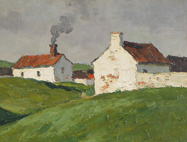 Scenery of the French Countryside, Impasto Paintings, Small Landscape Paintings, Original Small Paintings on Canvas, Simple Oil Paintings, Small Paintings on Canvas, Hand Painted Canvas Art-ArtWorkCrafts.com