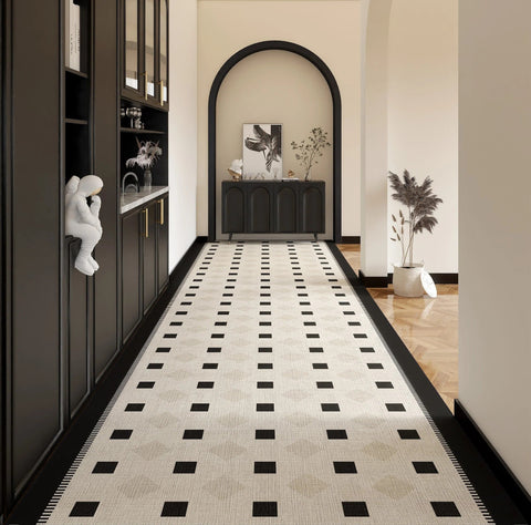Extra Long Narrow Runner Rugs, Long Hallway Runners, Geometric Modern Long Hallway Runners, 20 Feet Non Slip Entryway Runner Rug Ideas-ArtWorkCrafts.com