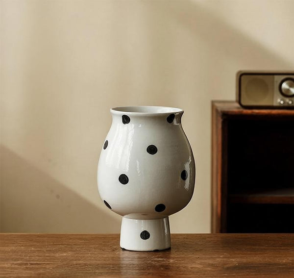 Small Flower Vases on Table, Handmade Water Holding Flower Vase, Ceramic Bud Vases, Modern Porcelain Flower Vases-ArtWorkCrafts.com