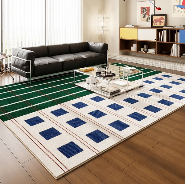 Geometric Modern Rugs under Dining Room Table, Abstract Modern Rugs for Living Room, Contemporary Modern Rugs for Bedroom