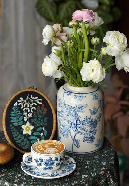 Traditional Tea Cup Set, Porcelain Tea Cups, Floral Tea Cup Set, Classic British Tea Cups, Elegant Tea Cup With Saucer, Ceramic Tea Cup with Saucer, Tea Cup Set, Vintage Tea Cup Set, Modern Ceramic Cups-ArtWorkCrafts.com