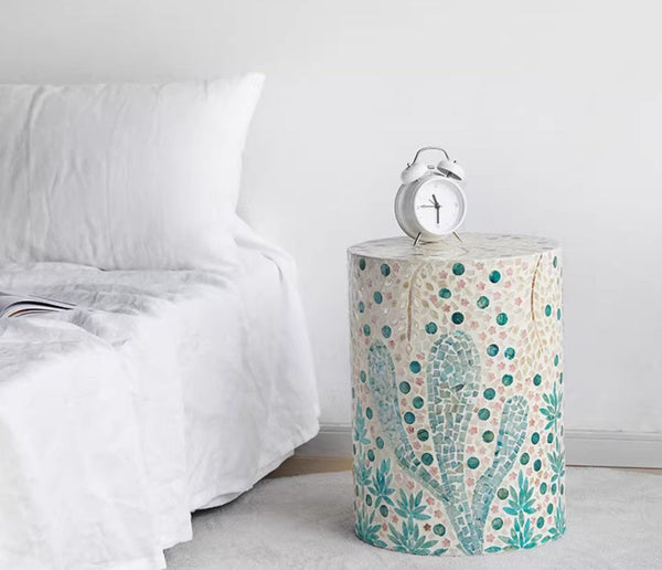 Unique Small End Table, Portable Casual Side Table, Creative Coffee Table, Contemporary Small Sofa Side Table, Shell Small Side Table-ArtWorkCrafts.com