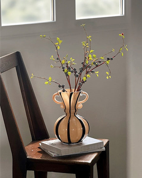 Creative Modern Vases for Living Room, Flower Vases on Table, Modern Glass Flower Vases, Glass Flower Vases, Handmade Glass Bud Vases-ArtWorkCrafts.com