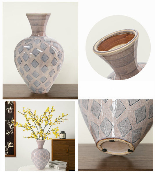 Porcelain Flower Vases, Flower Vases on Table, Contemporary Vases for Modern Home Decor, Ceramic Bouquet Vases, Dining Table Centerpiece-ArtWorkCrafts.com