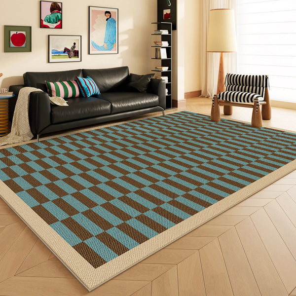 Modern Living Room Rug Ideas, Mid Century Modern Rugs, Colorful Modern Rugs for Dining Room, Geometric Contemporary Area Rugs-ArtWorkCrafts.com