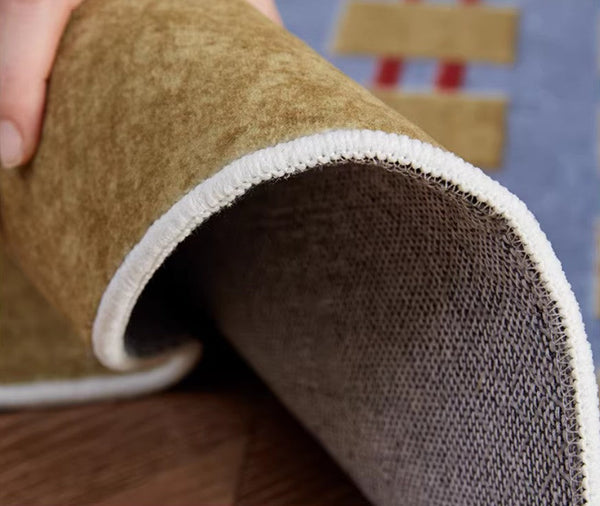 Mid Century Modern Rugs for Living Room, Vintage Area Rugs for Bedroom, Large Contemporary Area Rugs for Dining Room-ArtWorkCrafts.com
