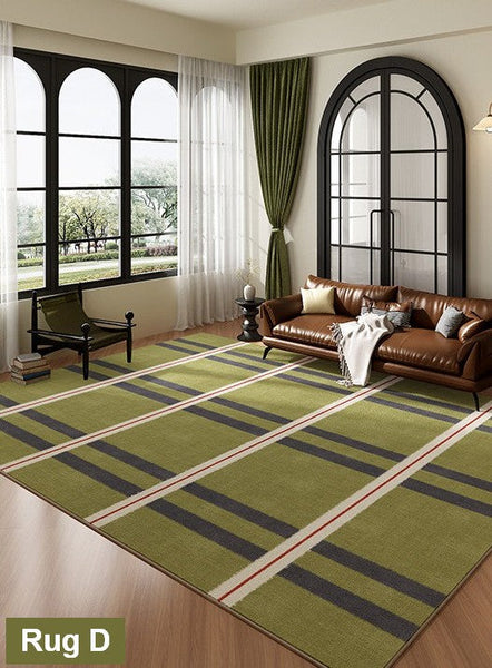 Minimalist Modern Rugs for Bedroom, Colorful Absract Rugs for Living Room, Mid Century Modern Rugs, Colorful Geometric Rugs for Dining Room-ArtWorkCrafts.com