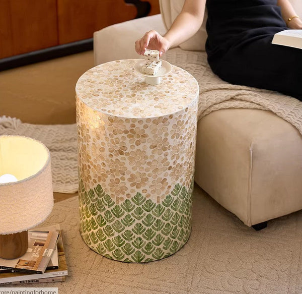 Creative Coffee Table, Contemporary Side Table, Small End Table, Portable Casual Side Table, Shell Small Sofa Side Table, Modern Side Table, Contemporary Bedside Table, Bedside Small Side Table-ArtWorkCrafts.com