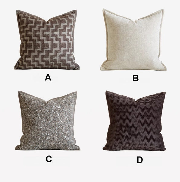 Geometric Modern Sofa Pillows, Contemporary Throw Pillows, Modern Pillows for Bedroom, Modern Sofa Pillows, Mid Century Decorative Pillows for Couch-ArtWorkCrafts.com