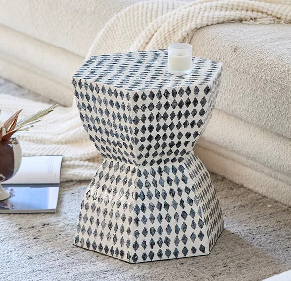 Contemporary Bedside Table, Small End Table, Modern Side Table, Bedside Small Side Table, Shell Small Sofa Side Table, Portable Casual Side Table, Creative Coffee Table, Contemporary Side Table-ArtWorkCrafts.com