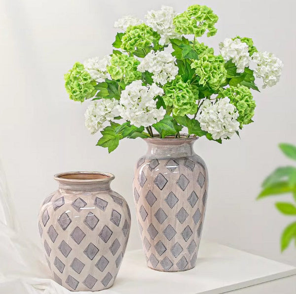 Contemporary Vases for Modern Home Decor, Porcelain Flower Vases, Flower Vases on Table, Ceramic Bouquet Vases, Dining Table Centerpiece-ArtWorkCrafts.com