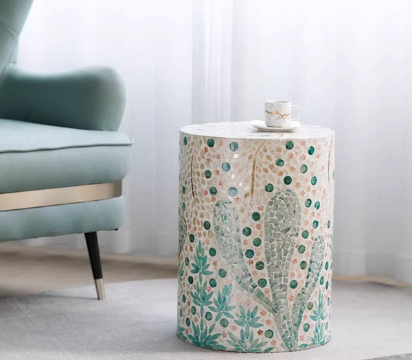 Unique Small End Table, Portable Casual Side Table, Creative Coffee Table, Contemporary Small Sofa Side Table, Shell Small Side Table-ArtWorkCrafts.com