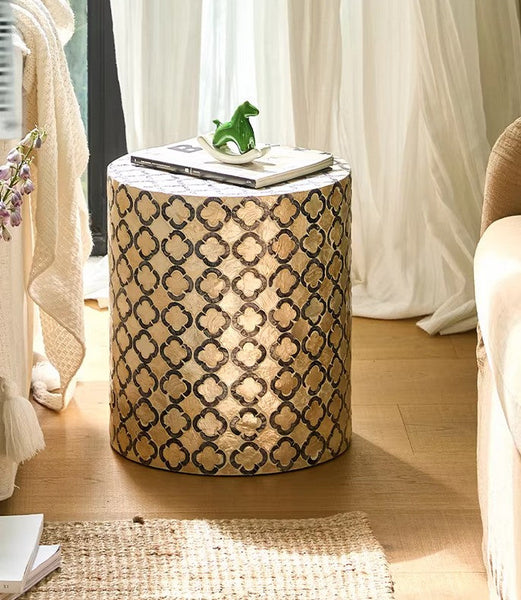 Modern Side Table, Small End Table, Portable Casual Side Table, Shell Small Sofa Side Table, Contemporary Bedside Table, Bedside Small Side Table, Creative Coffee Table, Contemporary Side Table-ArtWorkCrafts.com