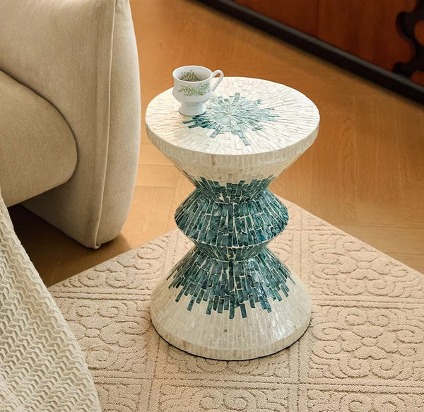 Bedside Small Side Table, Modern Side Table, Shell Small Sofa Side Table, Contemporary Bedside Table, Small End Table, Portable Casual Side Table, Creative Coffee Table, Contemporary Side Table-ArtWorkCrafts.com