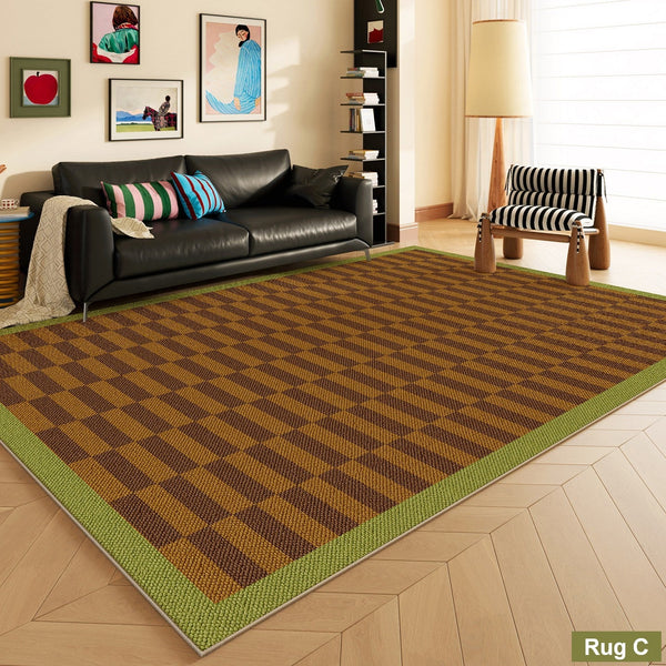 Colorful Modern Rugs for Dining Room, Modern Living Room Rug Ideas, Mid Century Modern Rugs, Geometric Contemporary Area Rugs-ArtWorkCrafts.com