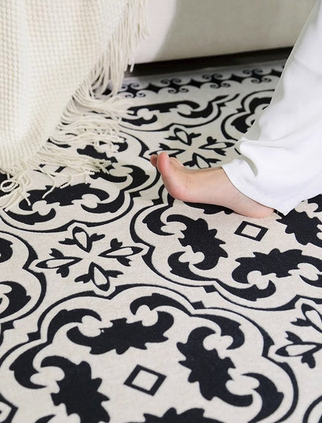 Large Modern Rugs for Living Room, Modern Rugs under Dining Room Table, Modern Carpets for Bedroom, French Style Modern Rugs Next to Bed-ArtWorkCrafts.com