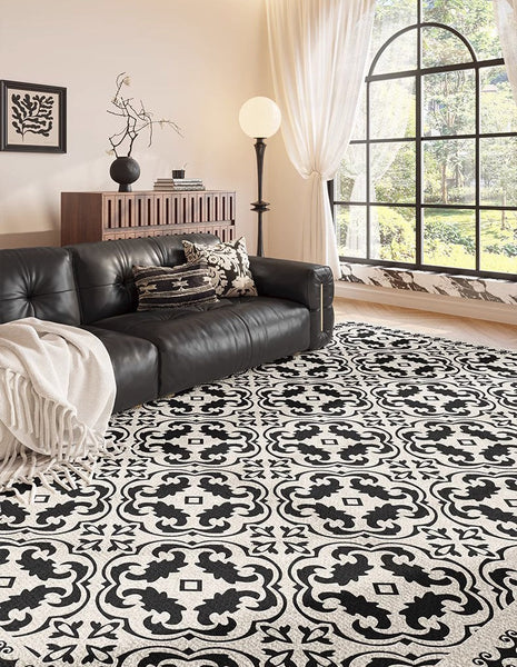 Large Modern Rugs for Living Room, Modern Rugs under Dining Room Table, Modern Carpets for Bedroom, French Style Modern Rugs Next to Bed-ArtWorkCrafts.com