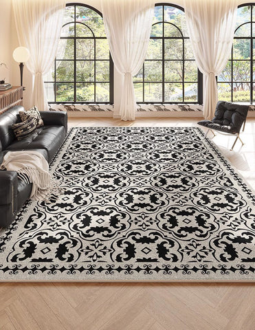 Large Modern Rugs for Living Room, Modern Rugs under Dining Room Table, Modern Carpets for Bedroom, French Style Modern Rugs Next to Bed