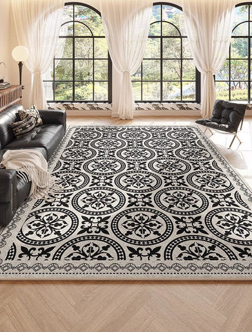 Contemporary Area Rugs for Bedroom, Abstract Floor Carpets for Dining Room, Modern Living Room Rug Placement Ideas, Living Room Modern Rugs