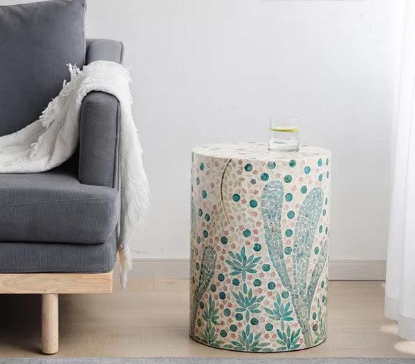 Unique Small End Table, Portable Casual Side Table, Creative Coffee Table, Contemporary Small Sofa Side Table, Shell Small Side Table-ArtWorkCrafts.com
