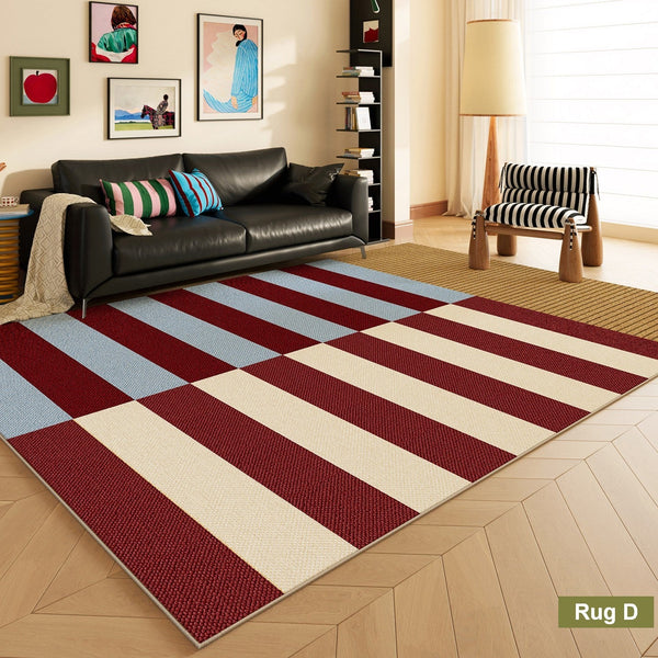 Mid Century Modern Rugs, Contemporary Modern Rugs for Bedroom, Colorful Absract Rugs for Living Room, Colorful Geometric Rugs for Dining Room-ArtWorkCrafts.com