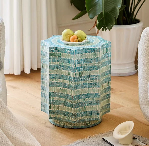 Shell Small Sofa Side Table, Contemporary Bedside Table, Bedside Small Side Table, Modern Side Table, Small End Table, Portable Casual Side Table, Creative Coffee Table, Contemporary Side Table-ArtWorkCrafts.com