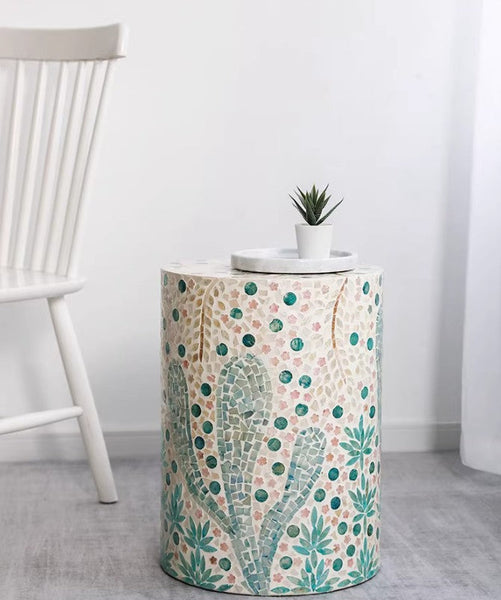 Unique Small End Table, Portable Casual Side Table, Creative Coffee Table, Contemporary Small Sofa Side Table, Shell Small Side Table-ArtWorkCrafts.com