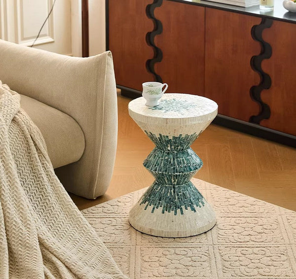 Modern Side Table, Shell Small Sofa Side Table, Contemporary Bedside Table, Bedside Small Side Table, Small End Table, Portable Casual Side Table, Creative Coffee Table, Contemporary Side Table-ArtWorkCrafts.com