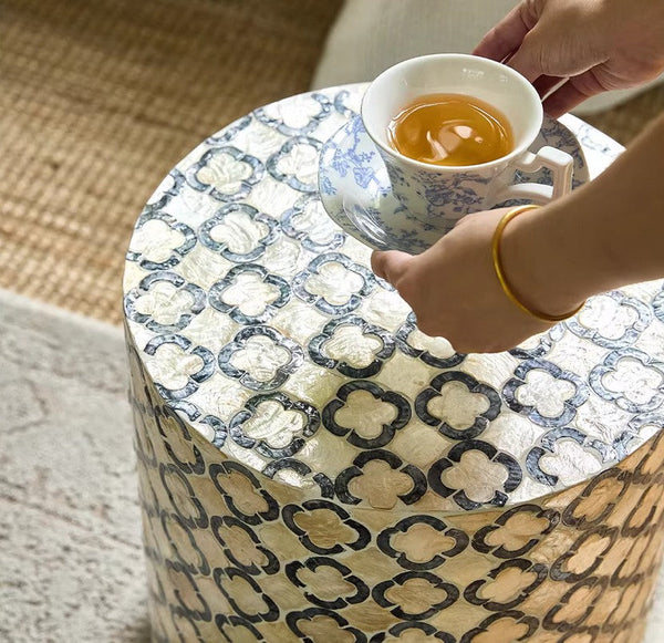 Contemporary Bedside Table, Bedside Small Side Table, Creative Coffee Table, Contemporary Side Table, Modern Side Table, Small End Table, Portable Casual Side Table, Shell Small Sofa Side Table-ArtWorkCrafts.com