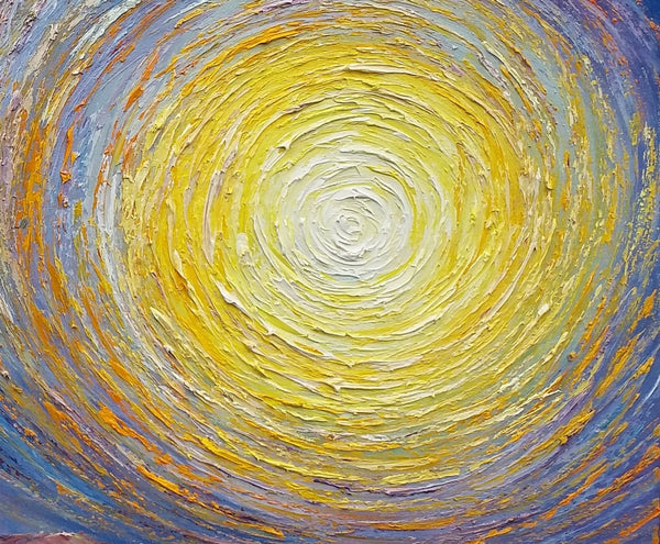 Tree Landscape Painting, Large Canvas Wall Art, Custom Modern Artwork, Heavy Texture Painting, Oil Painting-ArtWorkCrafts.com