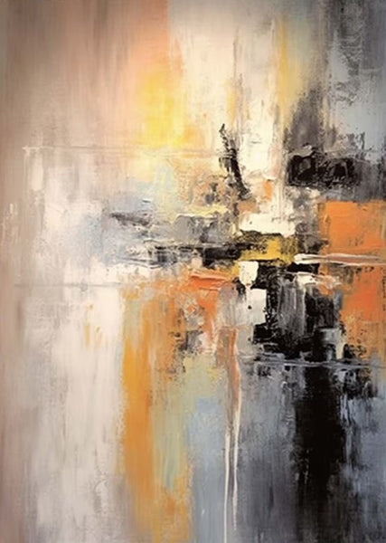 Heavy Texture Painting, Bedroom Abstract Paintings, Large Acrylic Canvas Paintings, Simple Wall Art Ideas, Modern Abstract Painting-ArtWorkCrafts.com