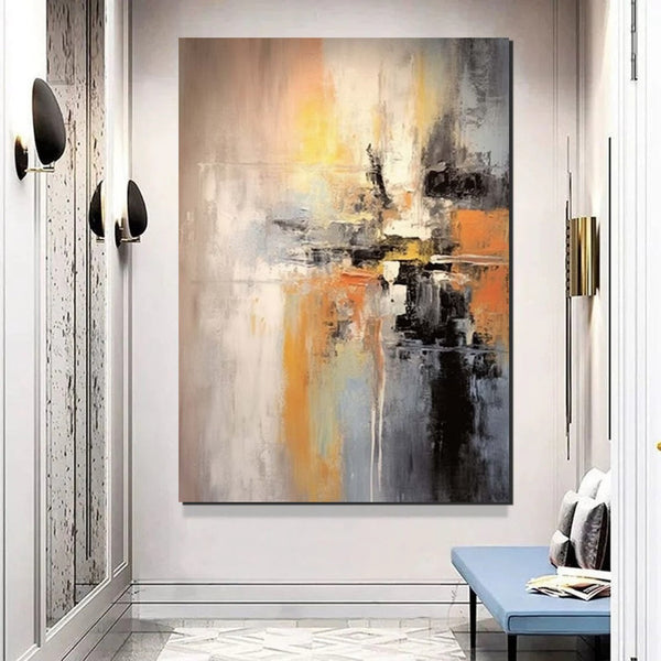 Heavy Texture Painting, Bedroom Abstract Paintings, Large Acrylic Canvas Paintings, Simple Wall Art Ideas, Modern Abstract Painting-ArtWorkCrafts.com