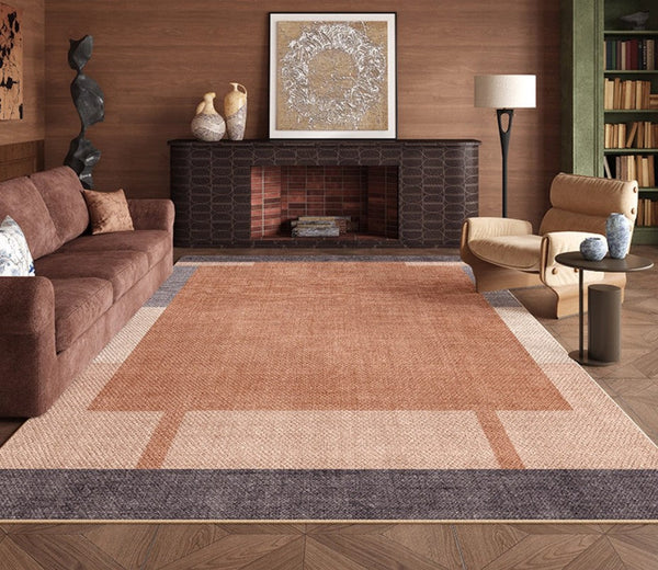 Bedroom Modern Rugs, Dining Room Geometric Modern Rugs, Mid Century Modern Rugs for Living Room, Contemporary Modern Rugs under Coffee Table-ArtWorkCrafts.com