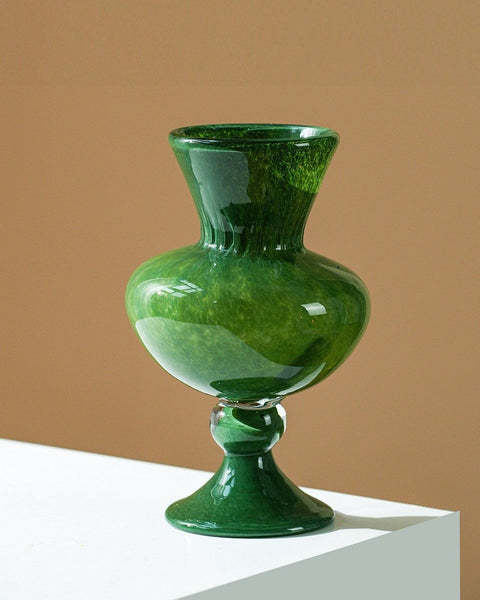 Contemporary Vase for Modern Home Decor, Unique Modern Glass Vase, Modern Glass Flower Vases, Handmade Liuli Vases, Centerpiece Vases on Table-ArtWorkCrafts.com