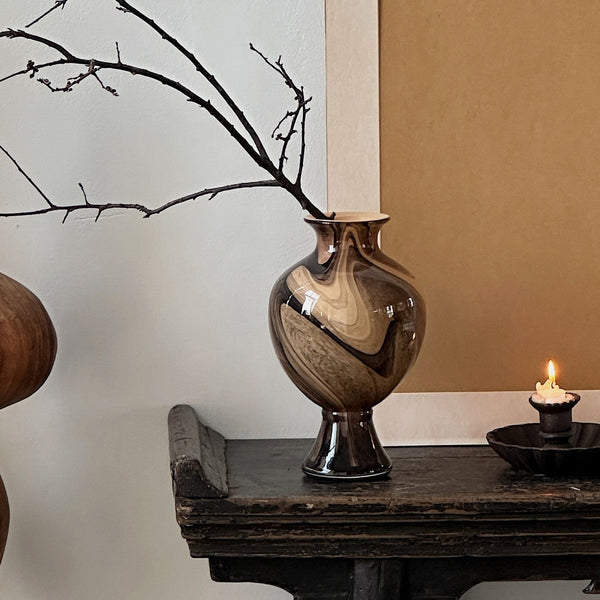 Modern Vases for Flowers, Unique Handmade Glass Bud Vases, Vintage Glass Flower Vases, Flower Vases on Table-ArtWorkCrafts.com