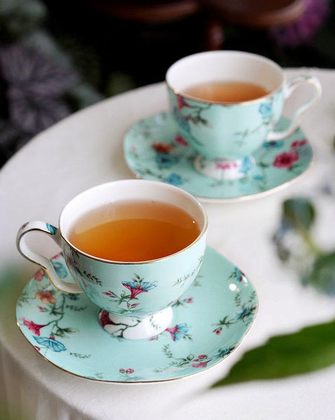 Porcelain Tea cups, Elegant Coffee Cup, Porcelain Coffee Cups, Coffee Cup in Gift Box, Vintage Tea Cup Set, British Tea Cup with Saucer, Afternoon Tea Cup with Saucer Set-ArtWorkCrafts.com