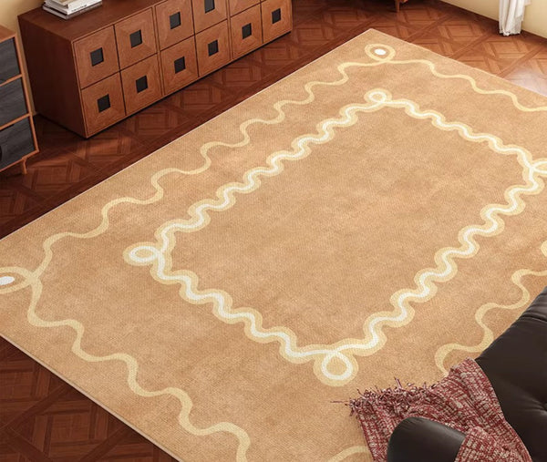 Large Modern Rugs for Living Room, Bedroom Modern Rugs, Dining Room Geometric Modern Rugs, Cream Color Contemporary Modern Rugs-ArtWorkCrafts.com