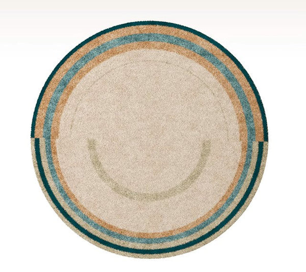 Modern Area Rugs under Coffee Table, Abstract Contemporary Round Rugs, Modern Rugs for Dining Room, Geometric Modern Rugs for Bedroom-ArtWorkCrafts.com