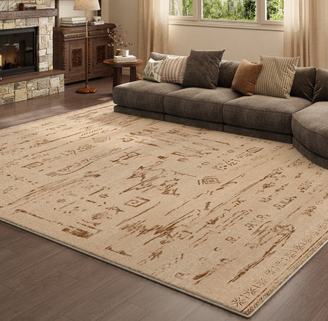 Geometric Contemporary Rugs, Abstract Contemporary Modern Rugs for Dining Room, Mid Century Modern Rugs for Living Room-ArtWorkCrafts.com