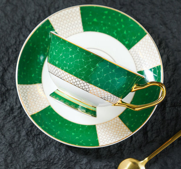 Unique Tea Cups and Saucers in Gift Box, Ceramic Coffee Cup with Saucer, Beautiful British Tea Cup and Saucer, Creative Porcelain Tea Cup Saucer Set-ArtWorkCrafts.com